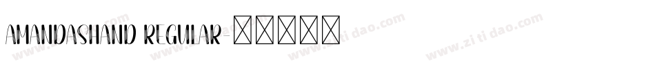 AmandasHand Regular字体转换